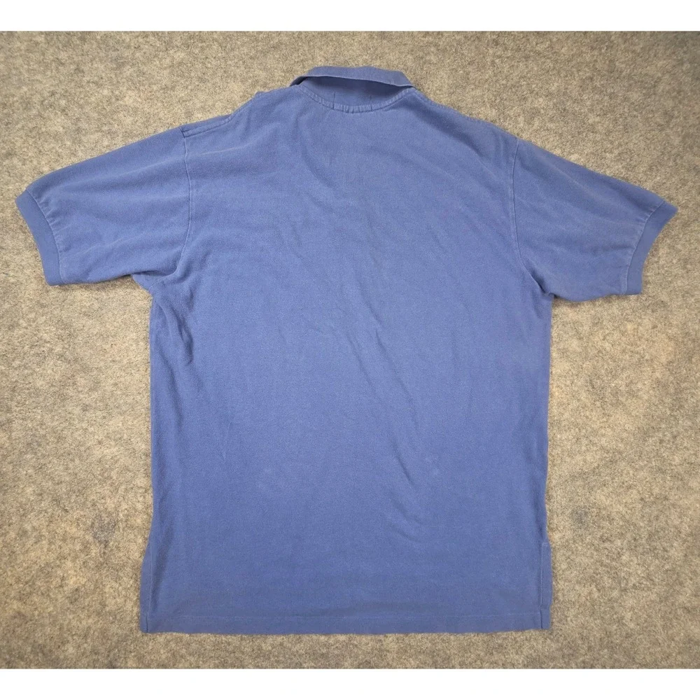 Polo Ralph Lauren Mens XL Blue Short Sleeve Cotton Pique Polo Shirt Red Pony